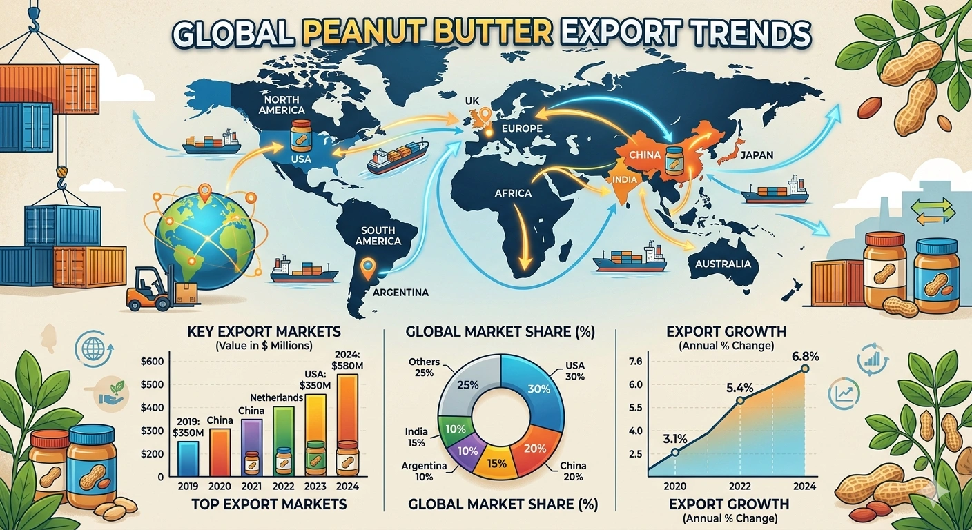 peanut butter export trends