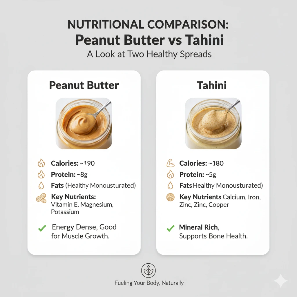 Nutritional Comparison: Peanut Butter vs Tahini