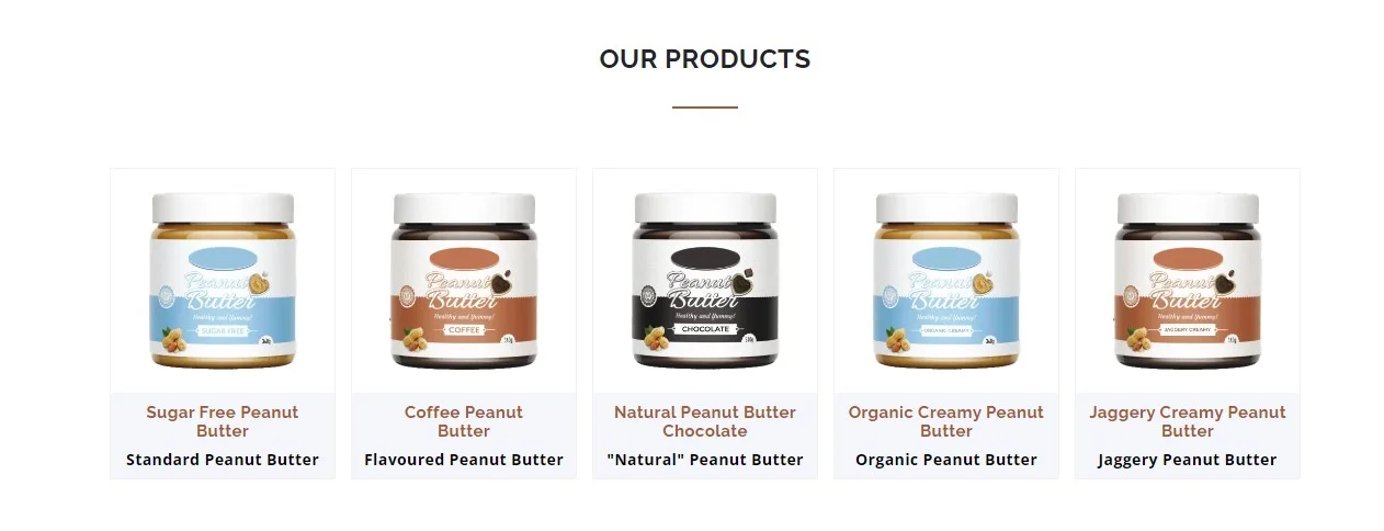 Peanut Butter, Flavoured Peanut Butter, and Their Varieties