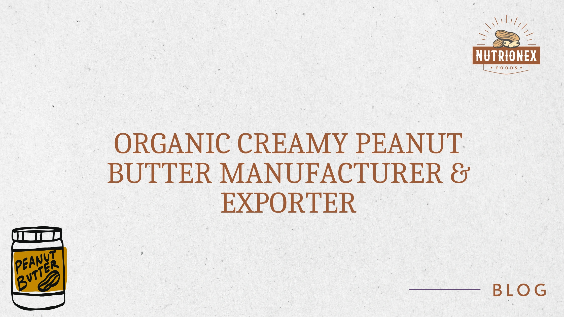 Organic Creamy Peanut Butter Manufacturer & Exporter