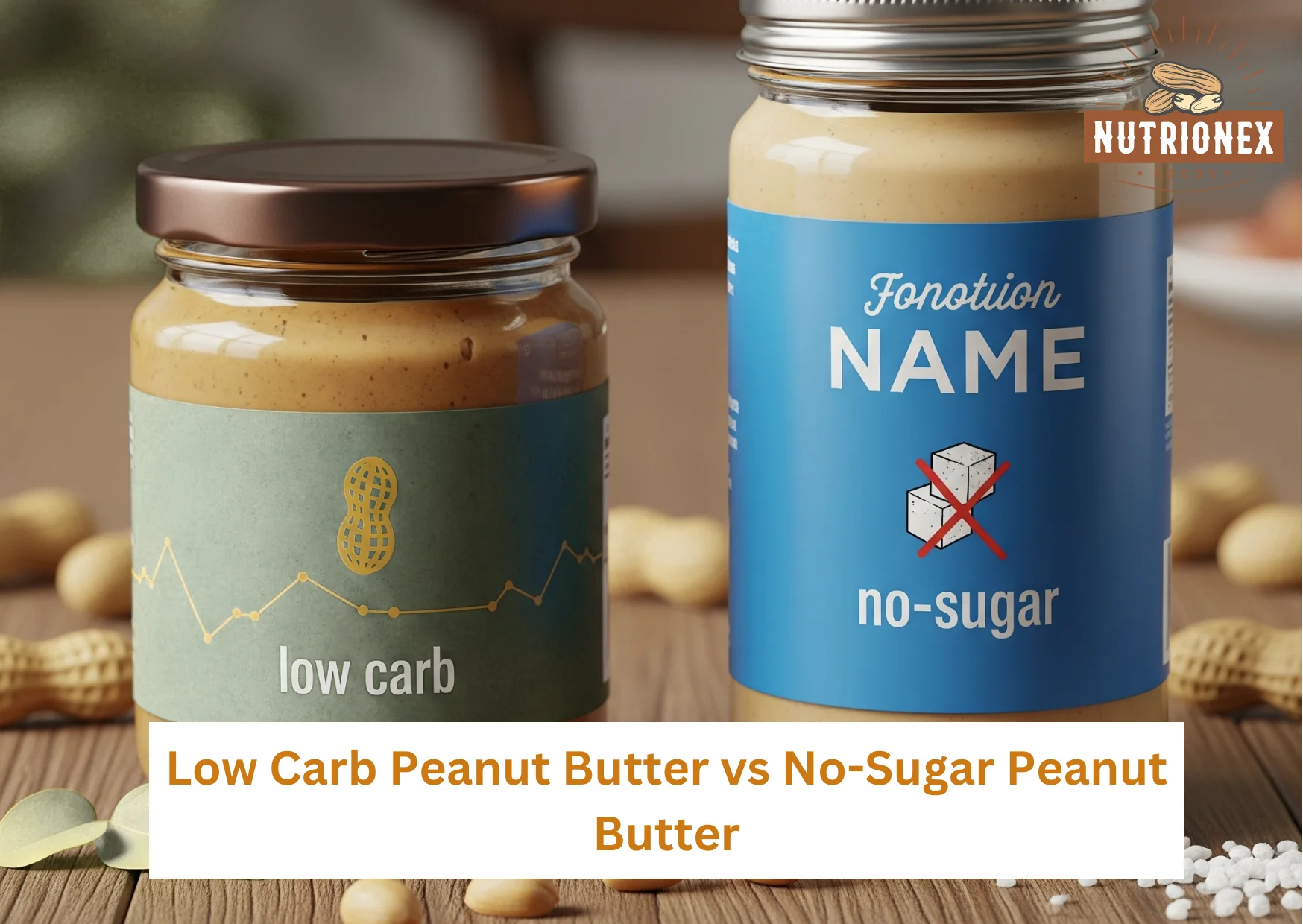 Low Carb Peanut Butter Vs No-Sugar Peanut Butter