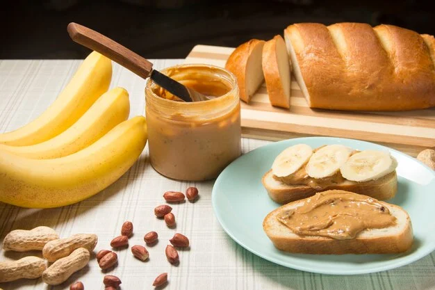 Healthy Snacking with peanut butter